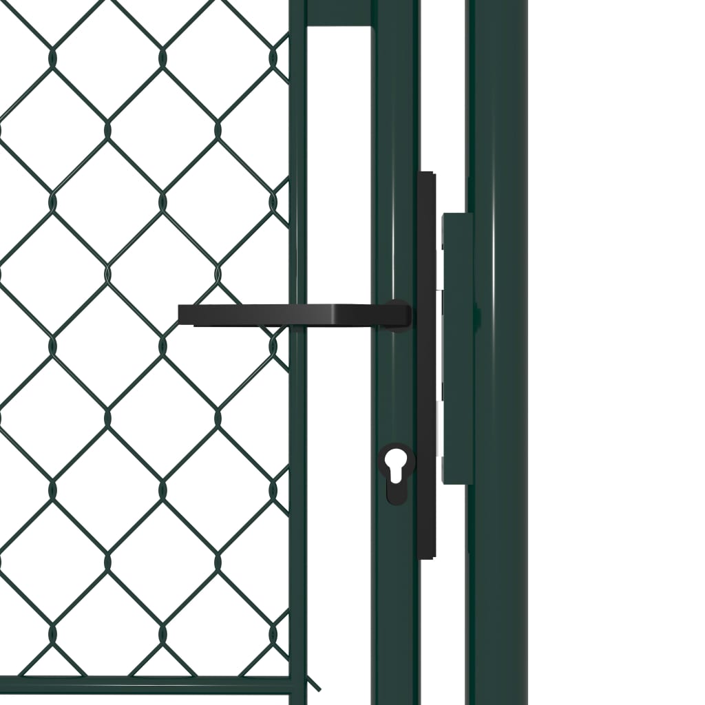 vidaXL Garden Gate Steel 100x200 cm Green