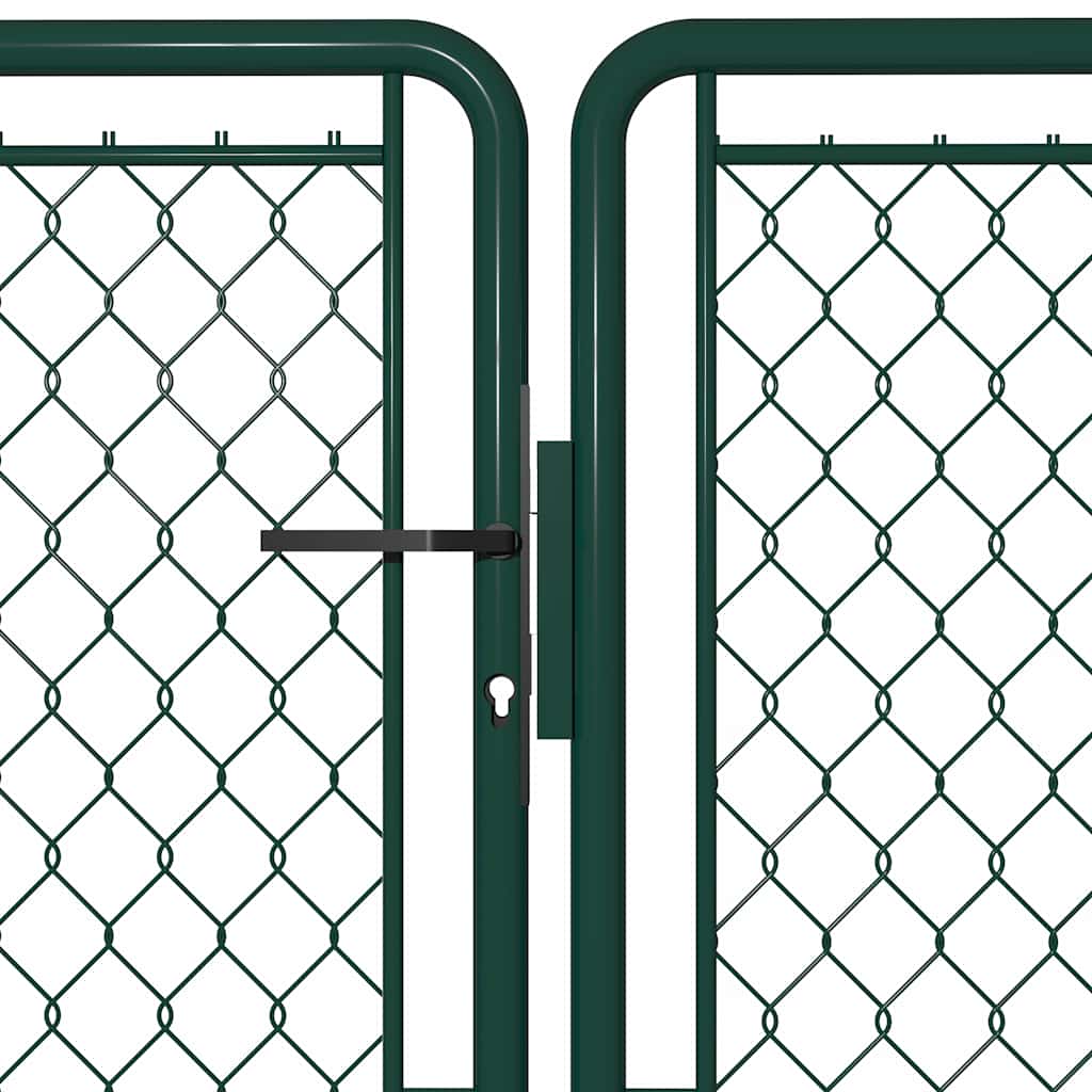 Garden Gate Steel 400x100 cm Green