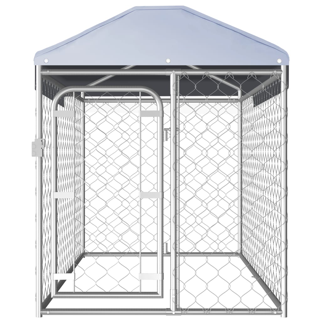 vidaXL Outdoor Dog Kennel with Roof 200x100x125 cm