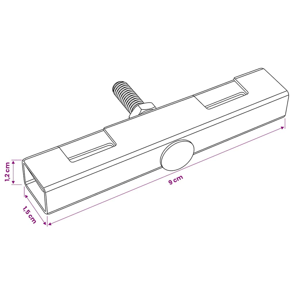 Garden U Mat Connector 10 Sets Anthracite