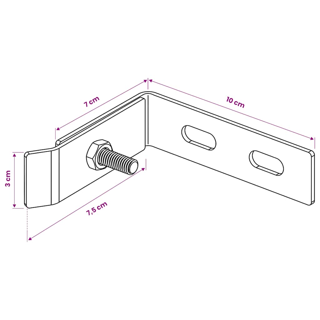Wall Corner Connector 10 Sets Anthracite