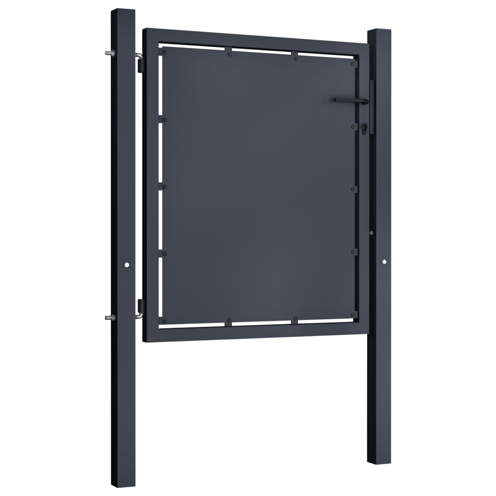 vidaXL Garden Gate Steel 100x100 cm Anthracite