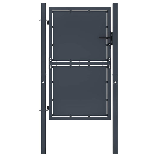 144519 vidaXL Garden Gate Steel 100x125 cm Anthracite