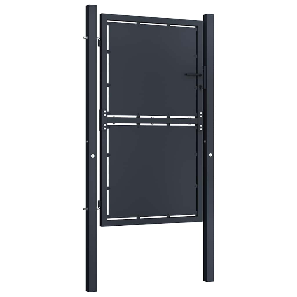 144519 vidaXL Garden Gate Steel 100x125 cm Anthracite