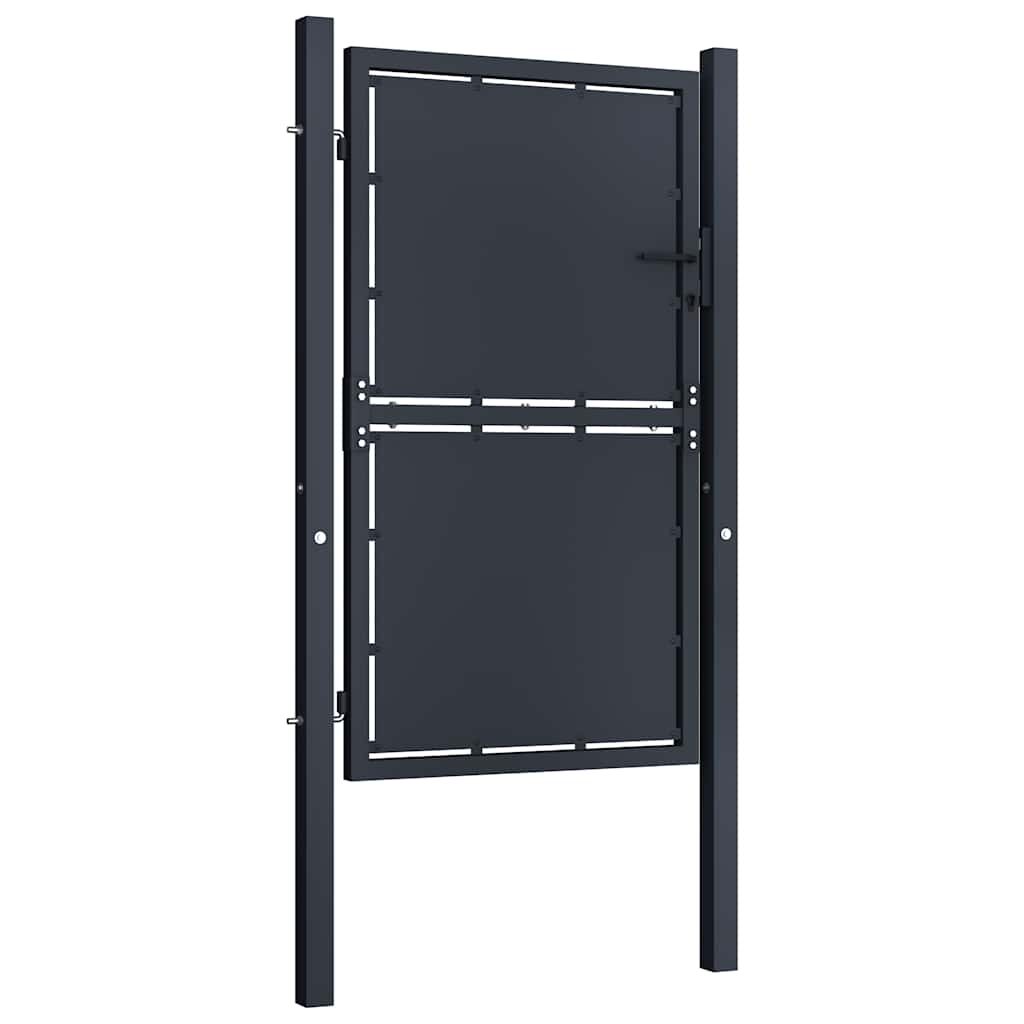 144520 vidaXL Garden Gate Steel 100x150 cm Anthracite