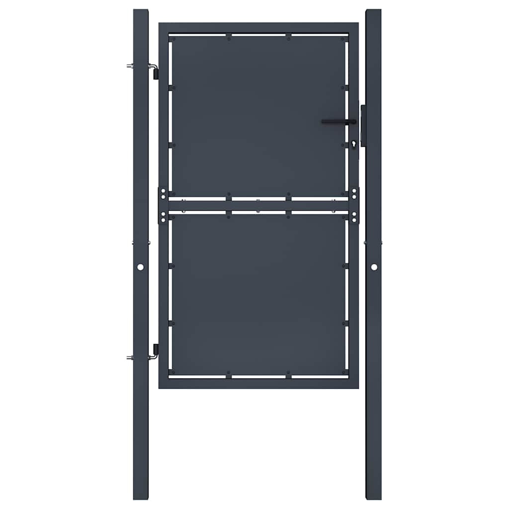 144521 vidaXL Garden Gate Steel 100x175 cm Anthracite