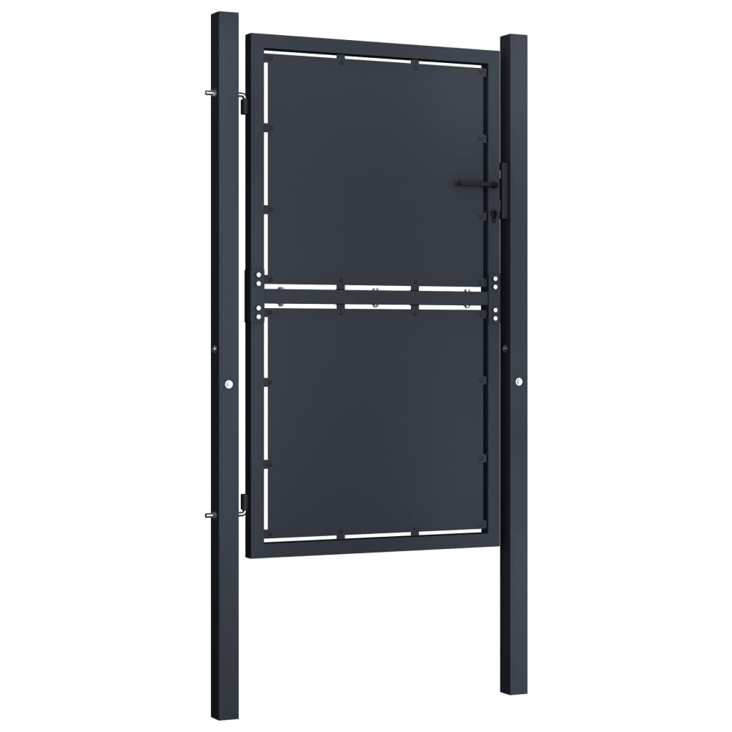 vidaXL Garden Gate Steel 100x175 cm Anthracite