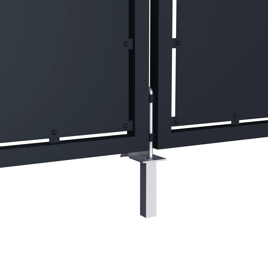 vidaXL Garden Gate Steel 350x100 cm Anthracite