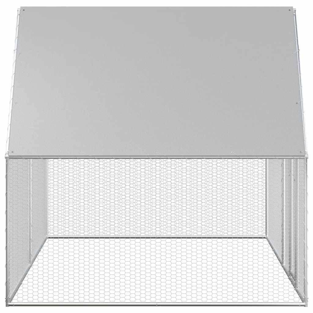 Chicken Coop 4x2x2 m Galvanised Steel