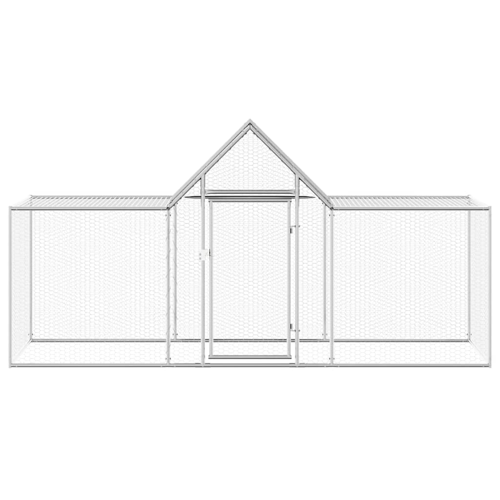 Chicken Coop 3x1x1.5 m Galvanised Steel