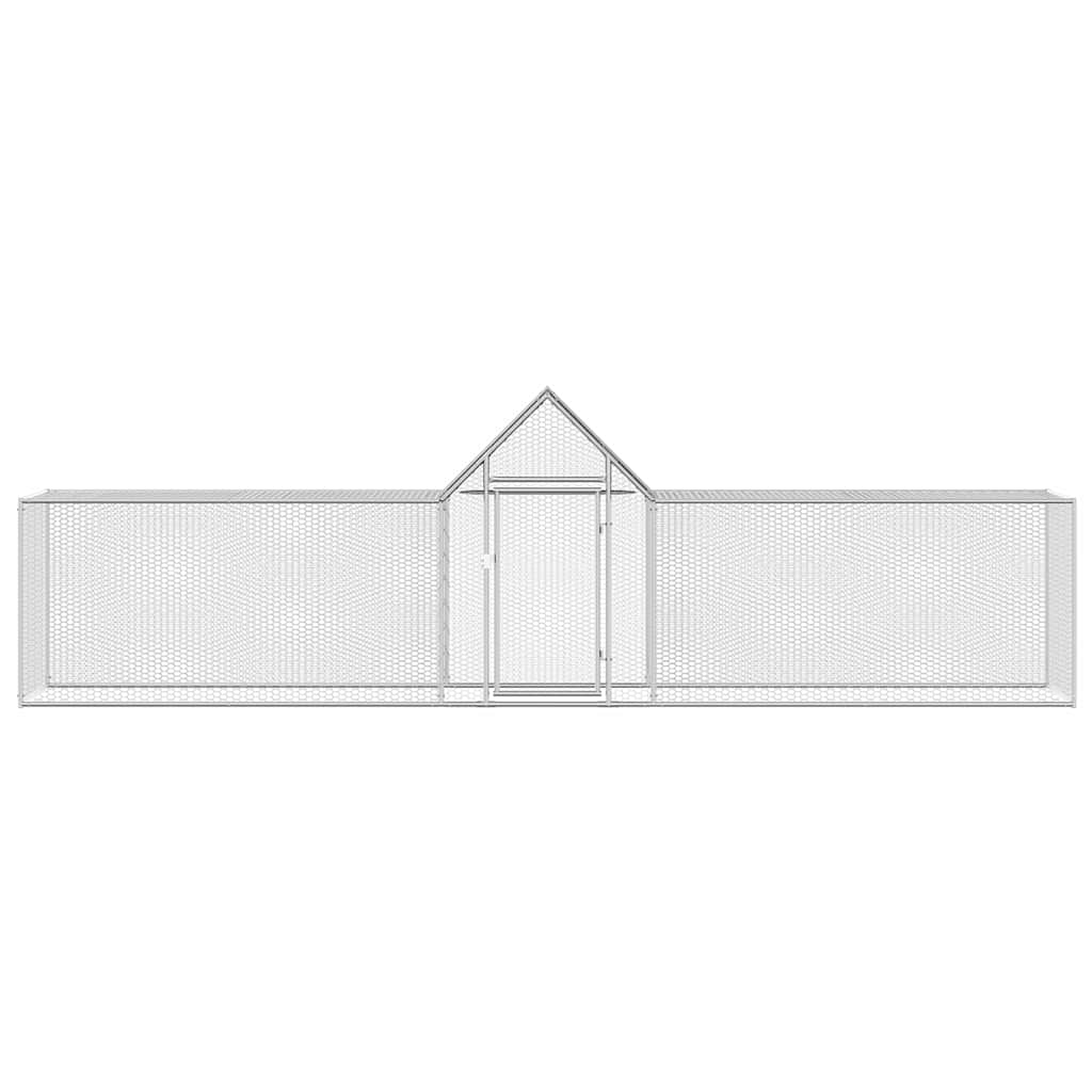 Chicken Coop 5x1x1.5 m Galvanised Steel