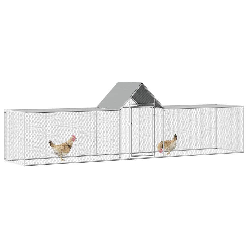 Chicken Coop 5x1x1.5 m Galvanised Steel
