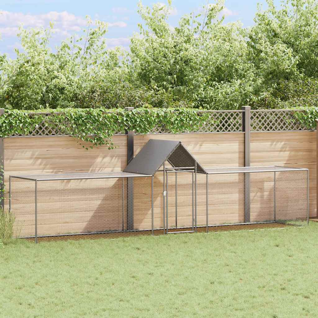 Chicken Coop 5x1x1.5 m Galvanised Steel