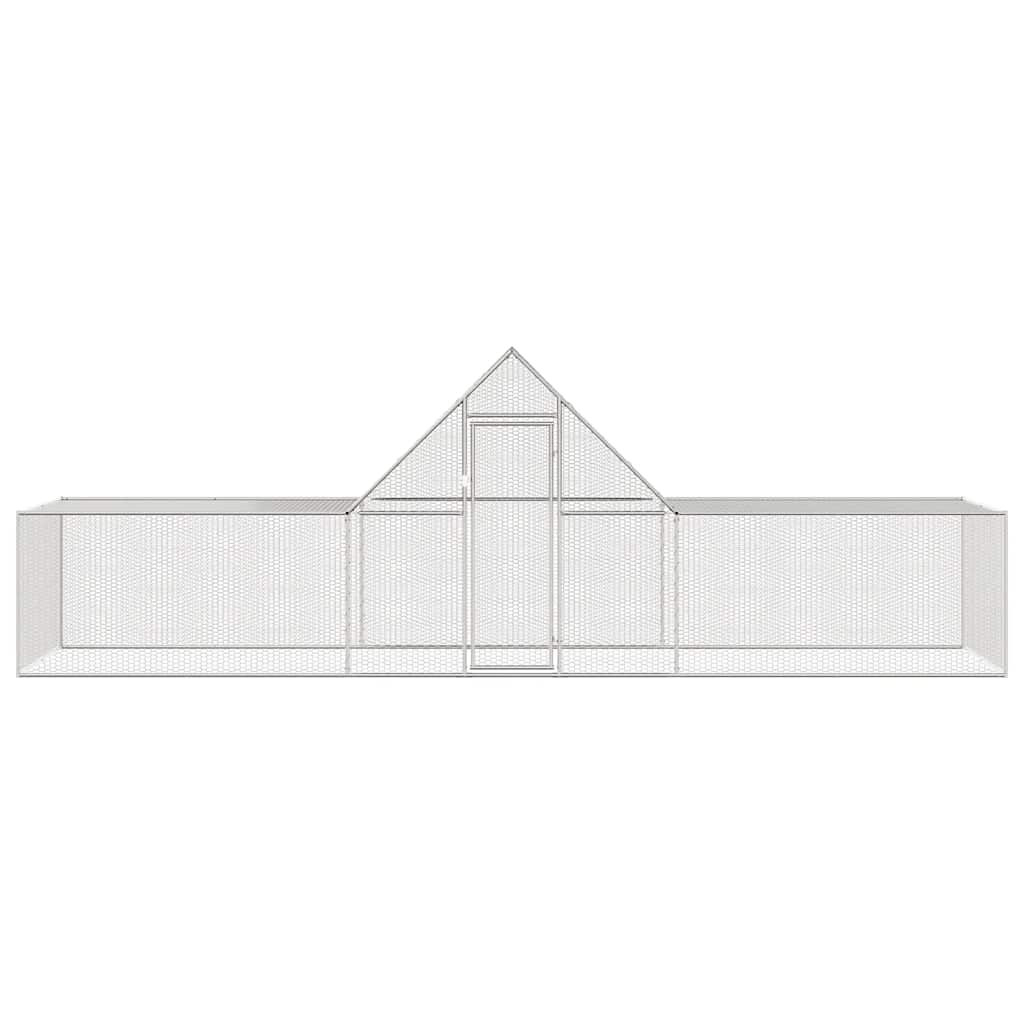 Chicken Coop 6x2x2 m Galvanised Steel