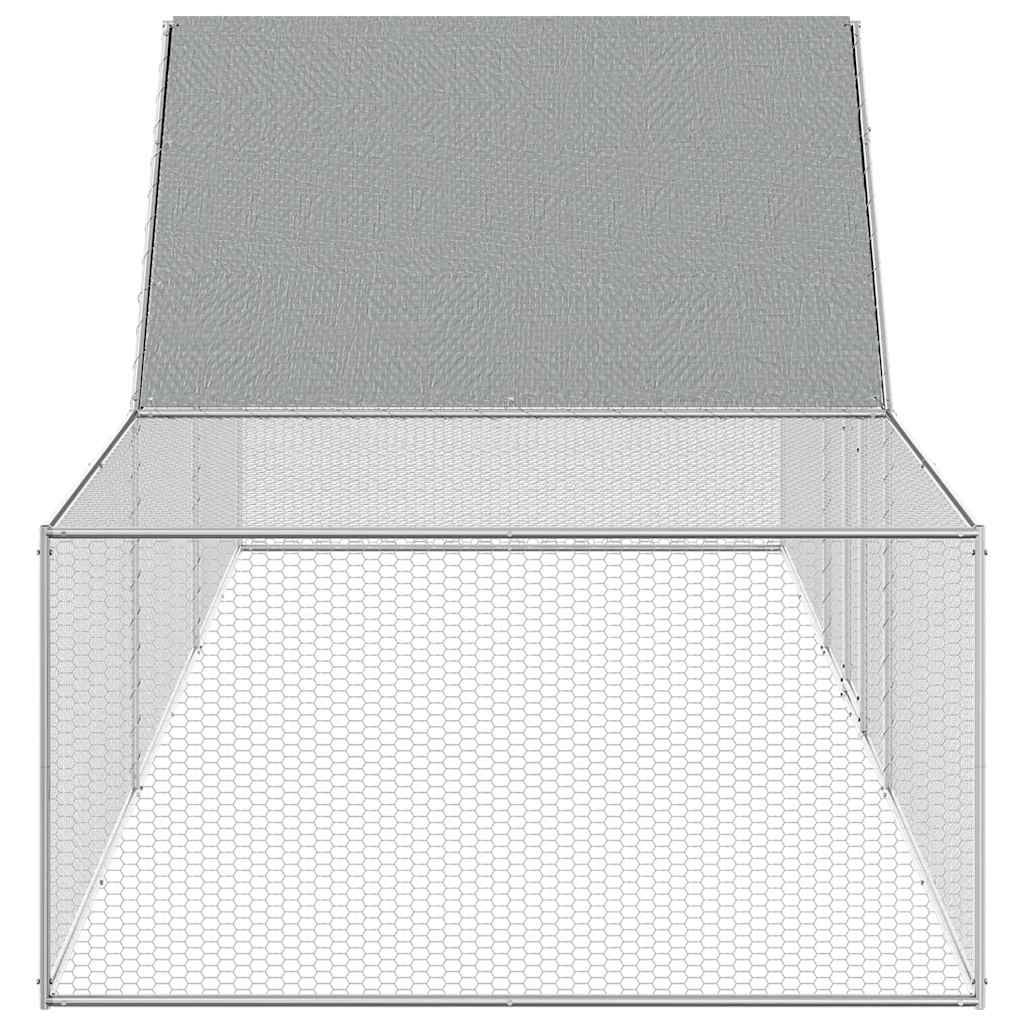 Chicken Coop 6x2x2 m Galvanised Steel