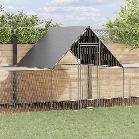 Chicken Coop 10x2x2 m Galvanised Steel
