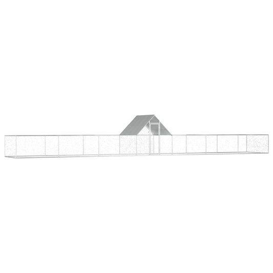 vidaXL Chicken Coop 14x2x2 m Galvanised Steel