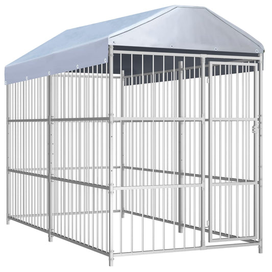vidaXL Outdoor Dog Kennel with Roof 300x150x200 cm