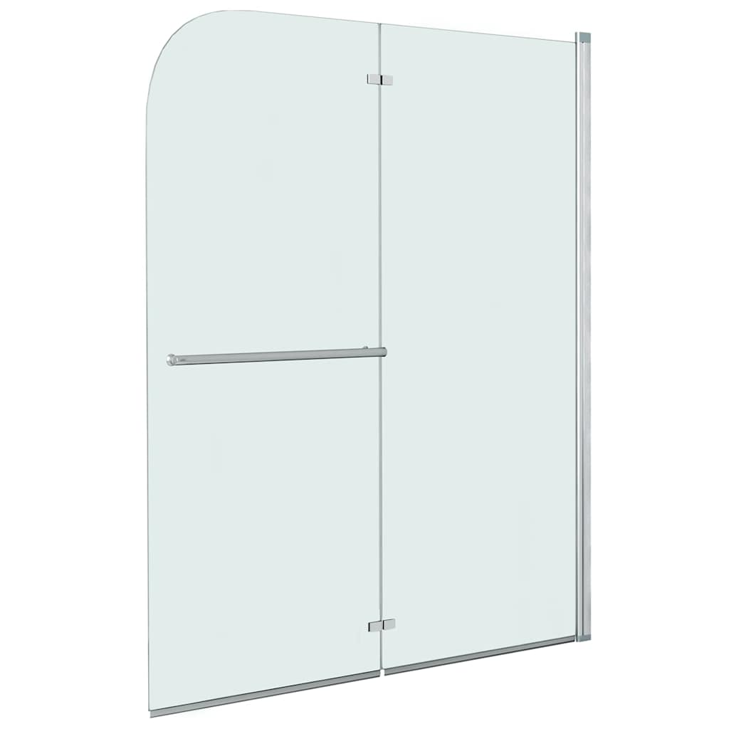 144677 vidaXL Folding Shower Enclosure 2 Panels ESG 120x140 cm