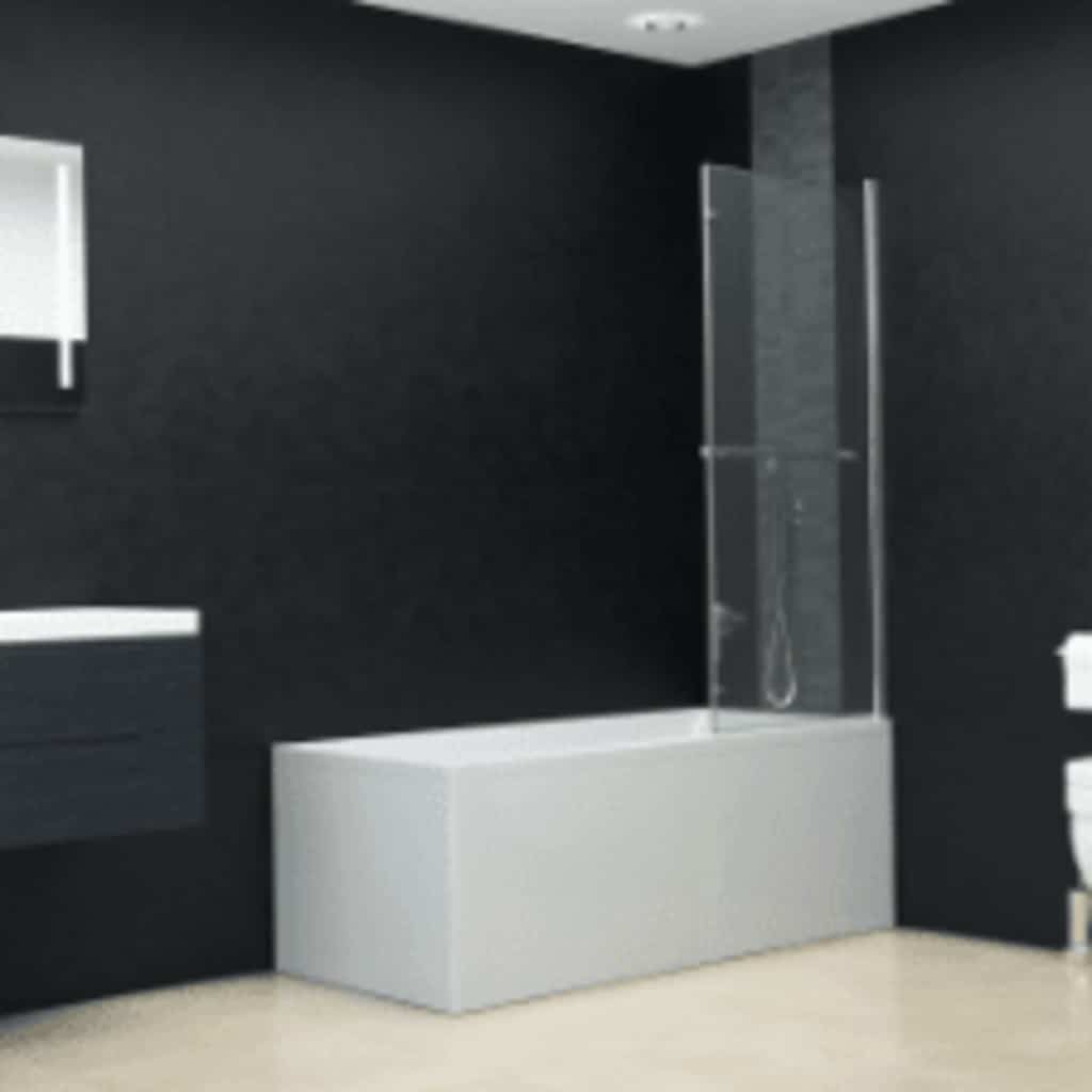 Folding Shower Enclosure 2 Panels ESG 95x140 cm