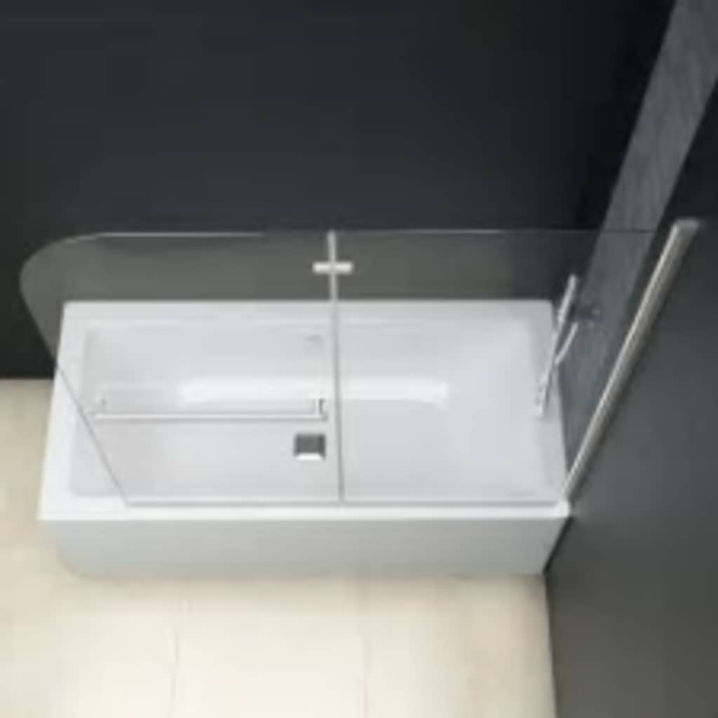 Folding Shower Enclosure 2 Panels ESG 95x140 cm
