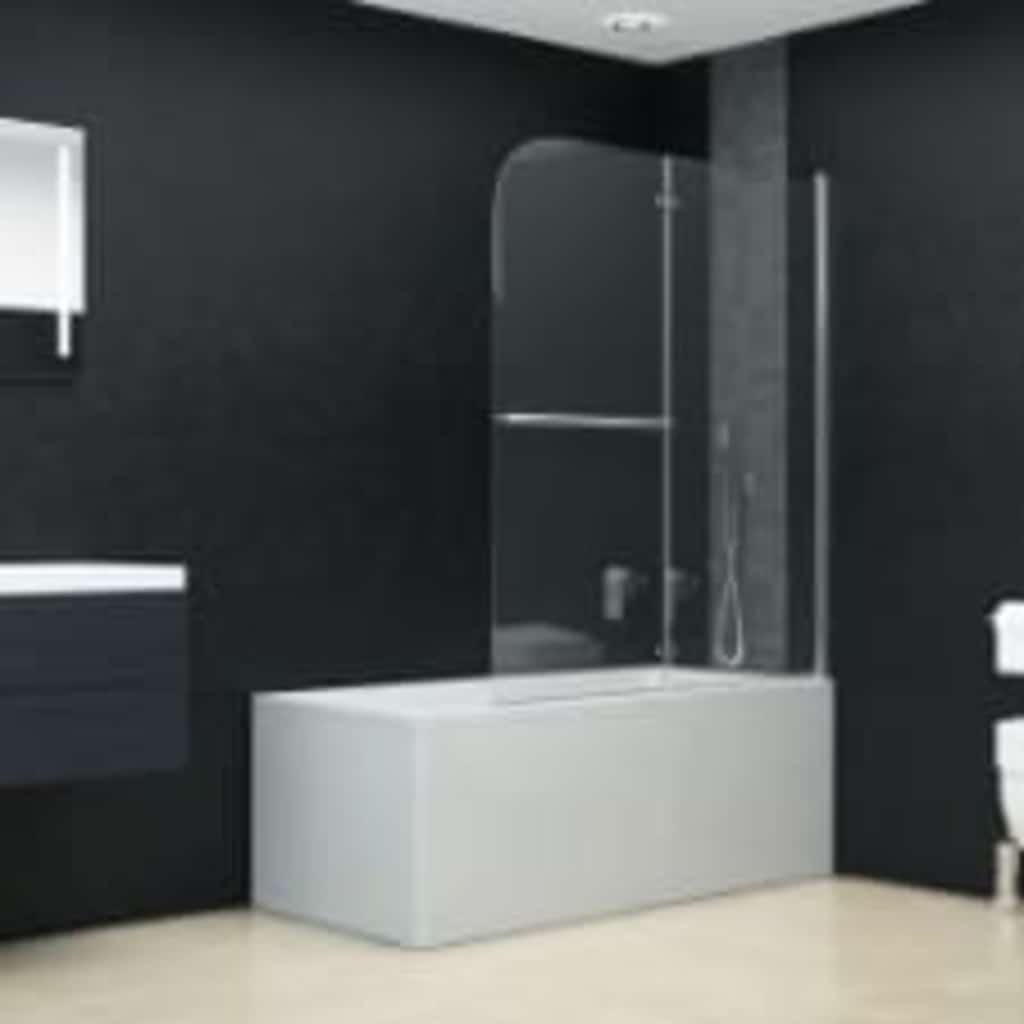 Folding Shower Enclosure 2 Panels ESG 95x140 cm