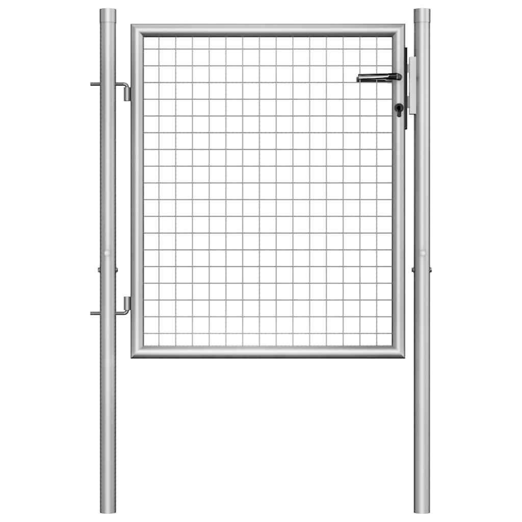 Garden Gate Galvanised Steel 105x75 cm Silver