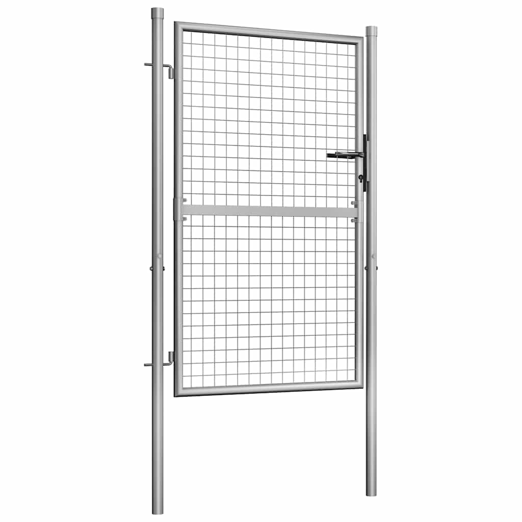 Garden Gate Galvanised Steel 105x125 cm Silver