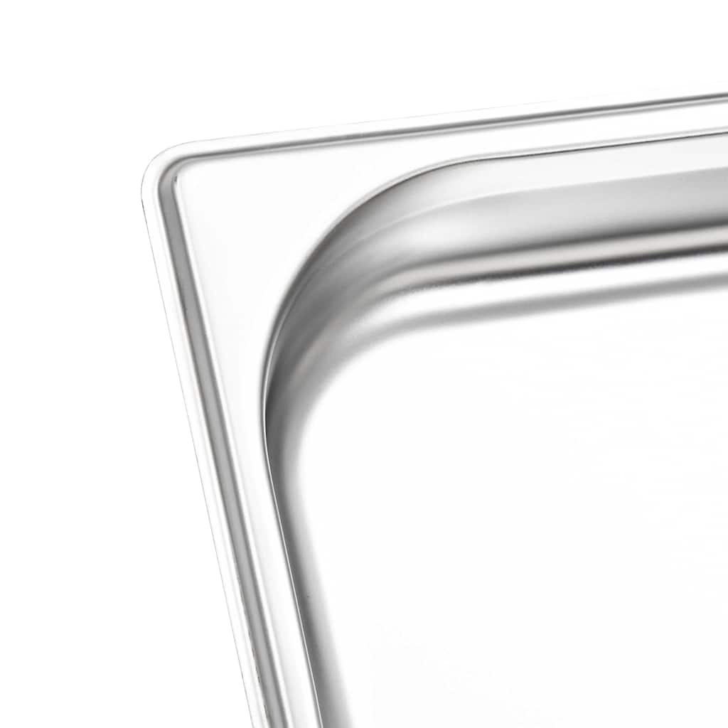 50893 vidaXL Gastronorm Containers 12 pcs GN 1/3 40 mm Stainless Steel