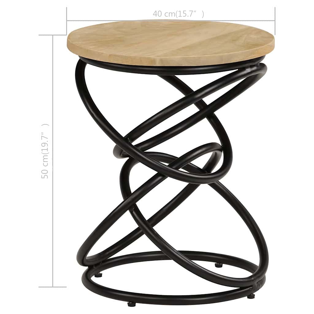 247320 vidaXL End Table Solid Mango Wood 40x50 cm