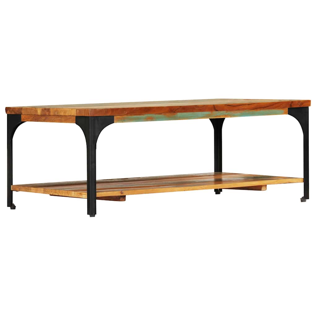 247324 vidaXL Coffee Table with Shelf 100x60x35 cm Solid Reclaimed Wood