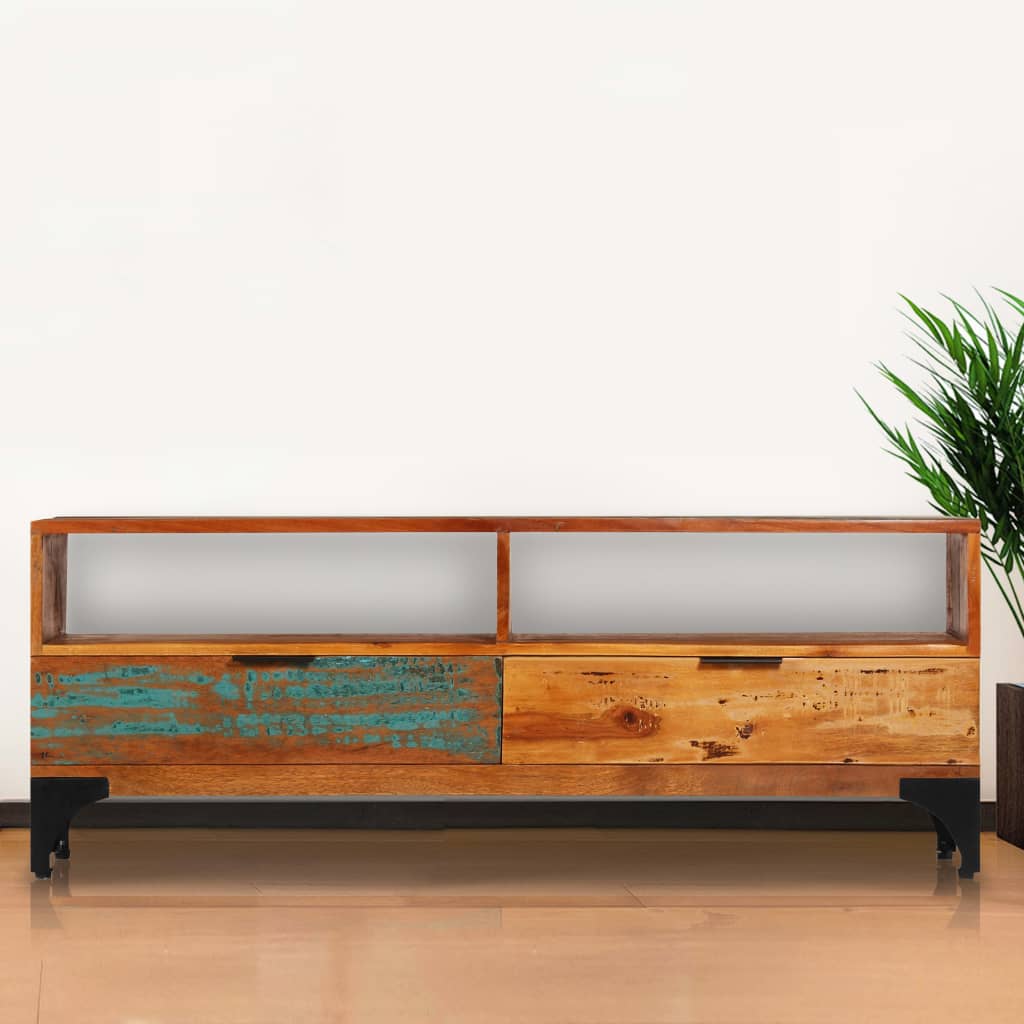 vidaXL TV Cabinet 118x35x45 cm Solid Reclaimed Wood