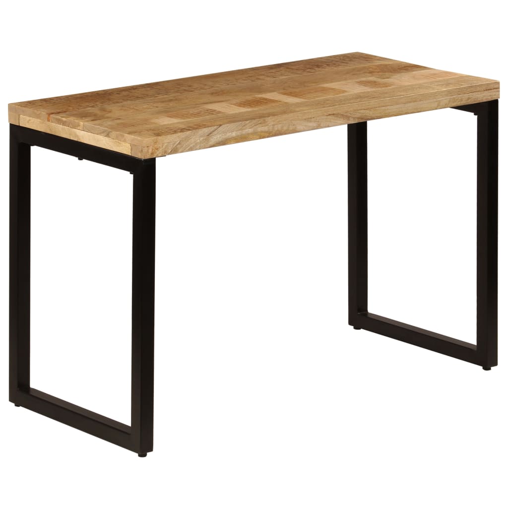 vidaXL Dining Table 115x55x76 cm Solid Mango Wood and Steel