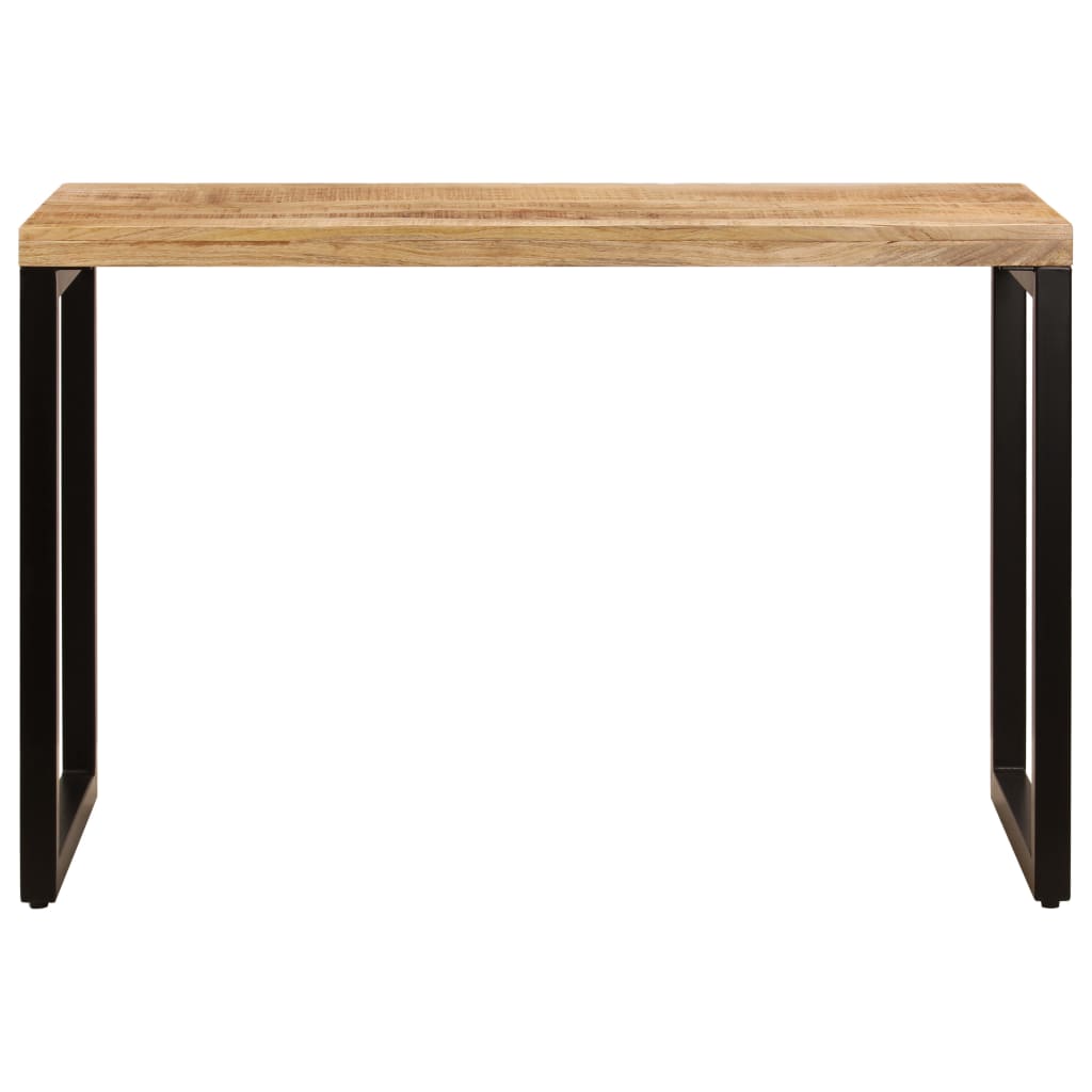 vidaXL Dining Table 115x55x76 cm Solid Mango Wood and Steel