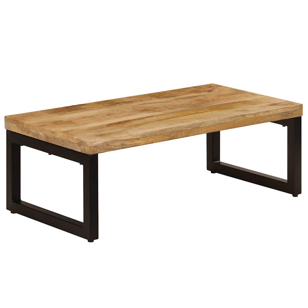 Coffee Table 100x50x35 cm Solid Mango Wood and Steel