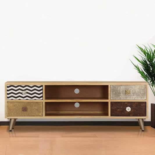 247340 vidaXL TV Cabinet 120x30x40 cm Solid Mango Wood