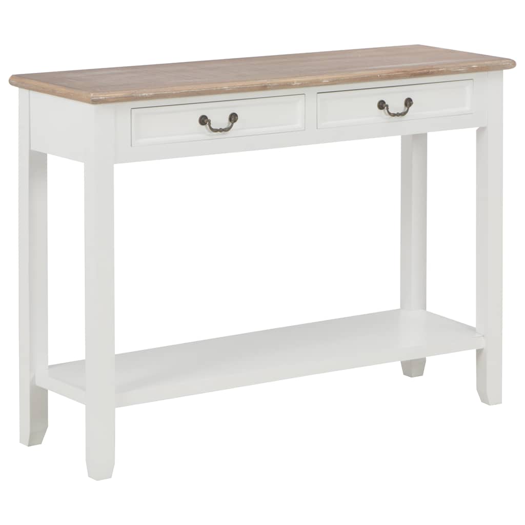 249901 vidaXL Console Table White 110x35x80 cm Wood