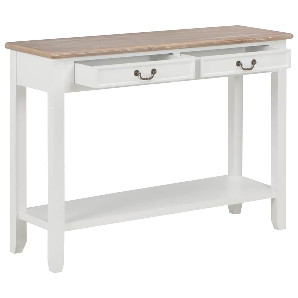 249901 vidaXL Console Table White 110x35x80 cm Wood