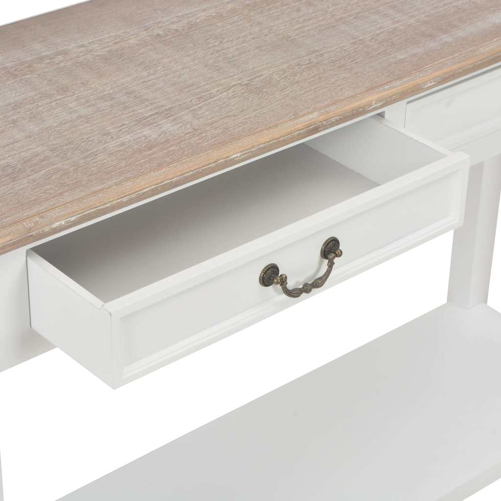249901 vidaXL Console Table White 110x35x80 cm Wood