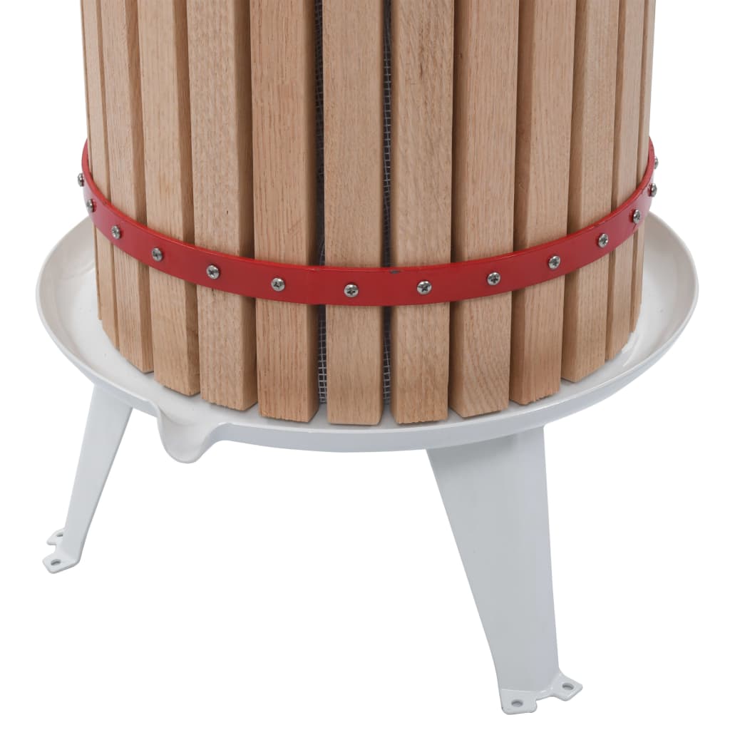 vidaXL Fruit and Wine Press with Cloth Bag 24 L Oak Wood