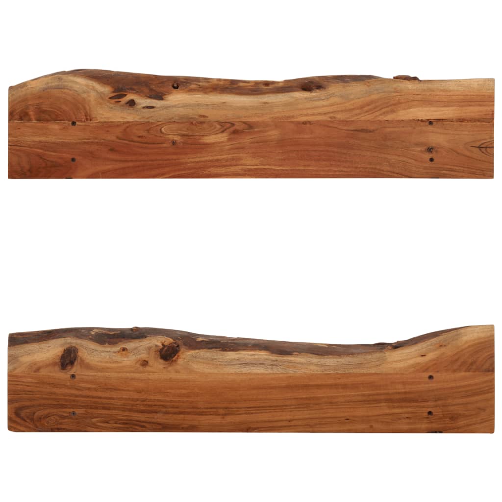 247928 vidaXL Wall Shelves 2 pcs 90x20x18 cm Solid Acacia Wood