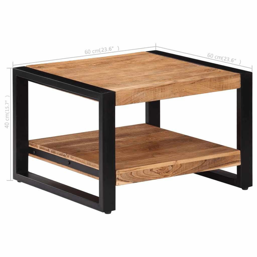247586 vidaXL Coffee Table 60x60x40 cm Solid Acacia Wood