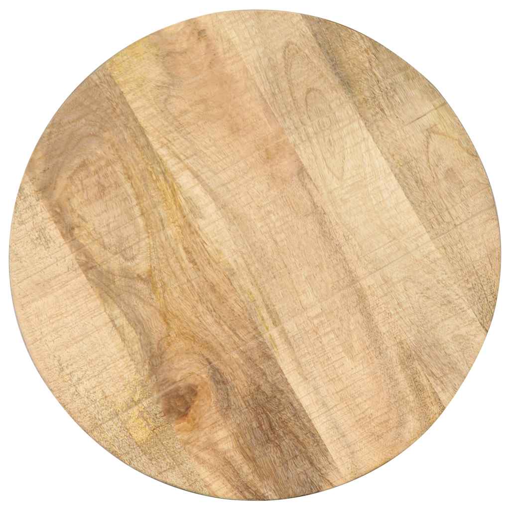 247587 vidaXL Side Table 45x (45-62) cm Solid Mango Wood and Cast Iron