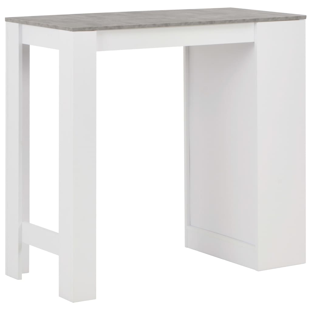 vidaXL Bar Table with Shelf White 110x50x103 cm