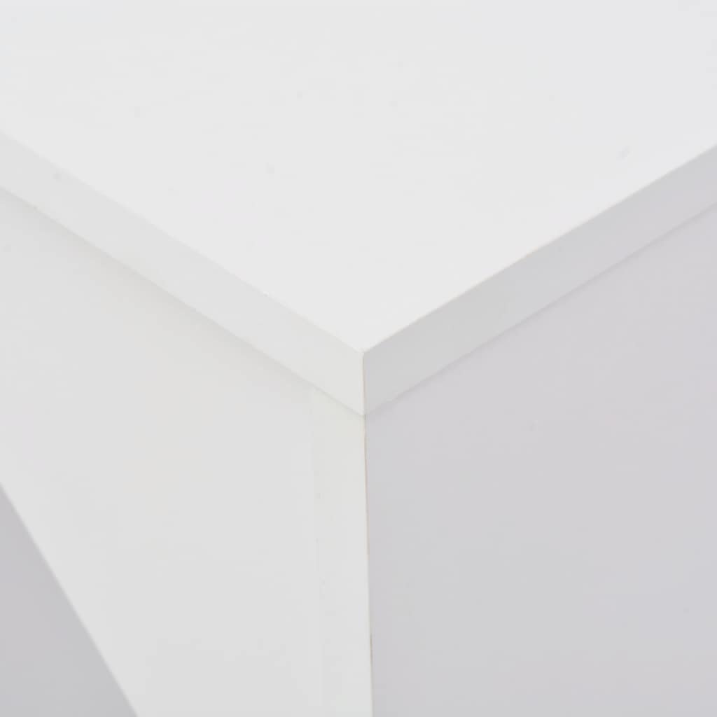 Bar Table with Moveable Shelf White 138x39x110 cm