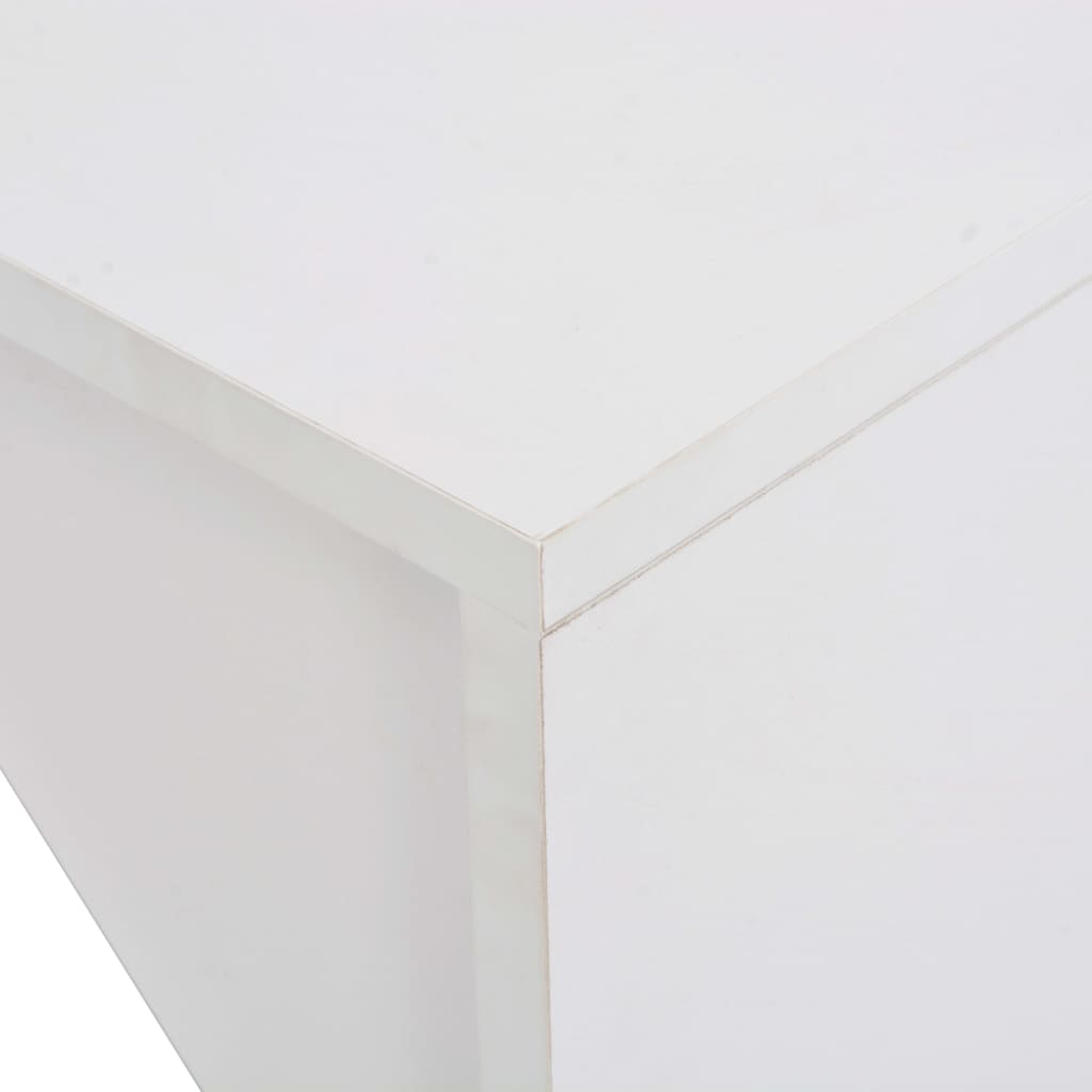 vidaXL Bar Table with Cabinet White 115x59x200 cm