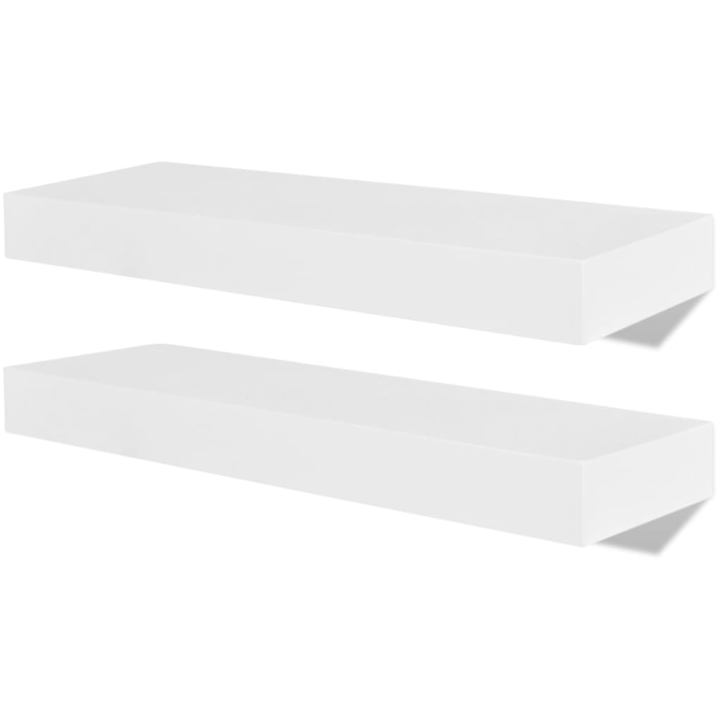 vidaXL Wall Shelves 4 pcs White 40 cm