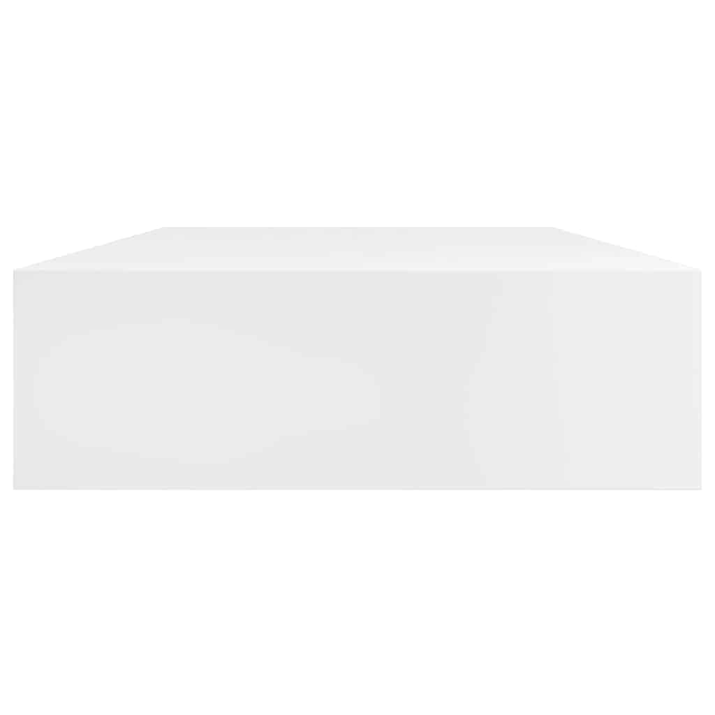Floating Wall Shelves with Drawers 2 pcs White 80 cm