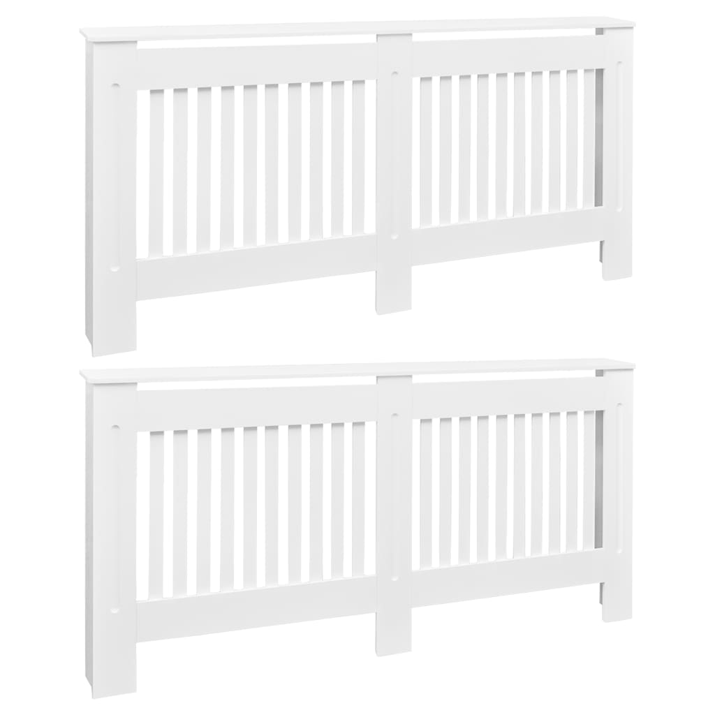 Radiator Covers 2 pcs White 172 cm Engineered Wood