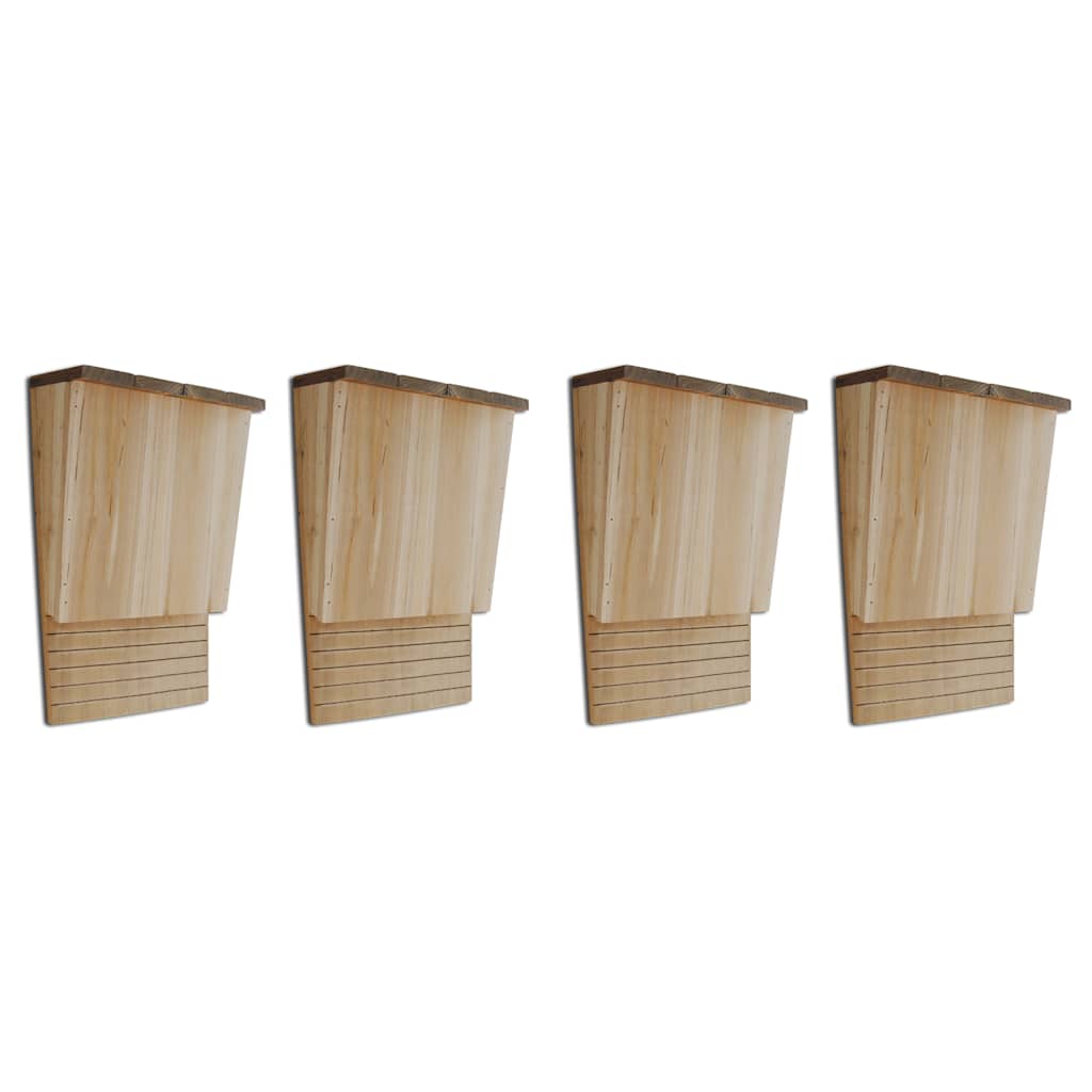 Bat Houses 4 pcs 22x12x34 cm Wood